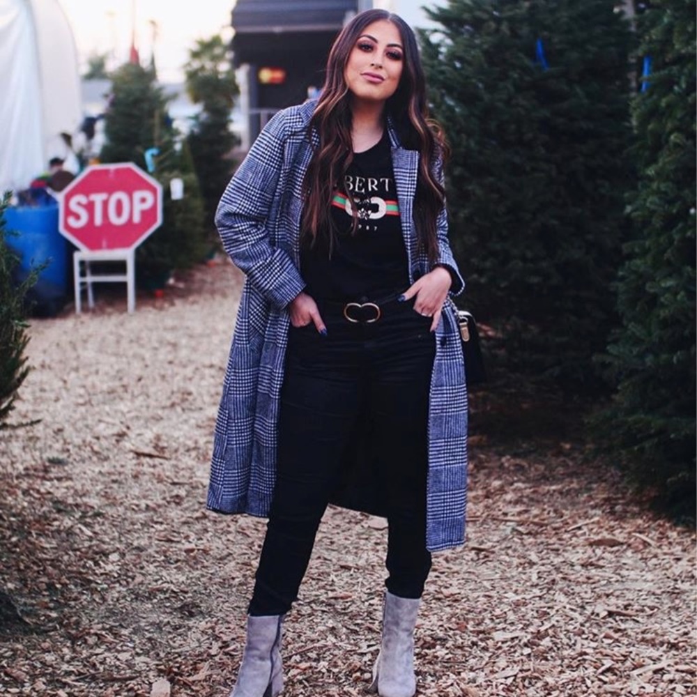 Boohoo boutique checkered coat